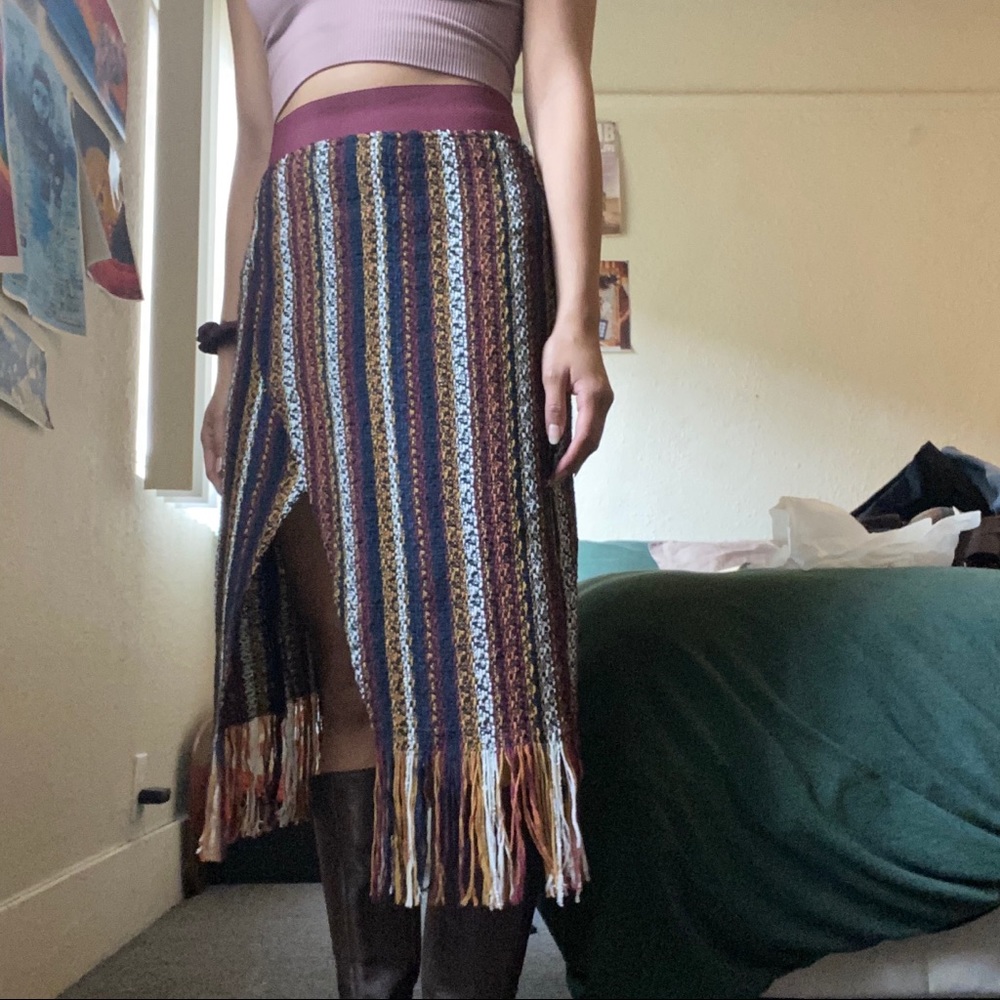 <SOLD> Zara trafaluc knitted midi skirt